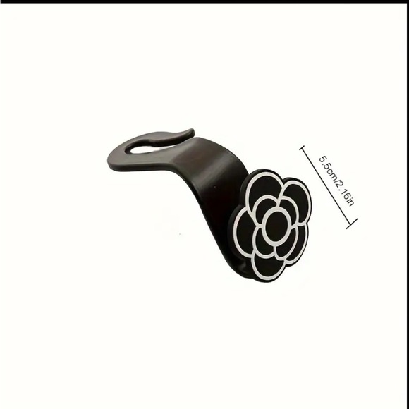 2pcs Camellia-Shaped Car Seat Back Hooks - Sleek Hidden Storage Solution - Picture 4 of 6